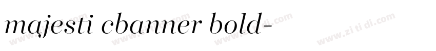 majesti cbanner bold字体转换